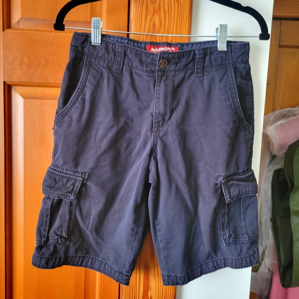 GUC Arizona Jean Co Boys Black Cargo Shorts 16 Regular
